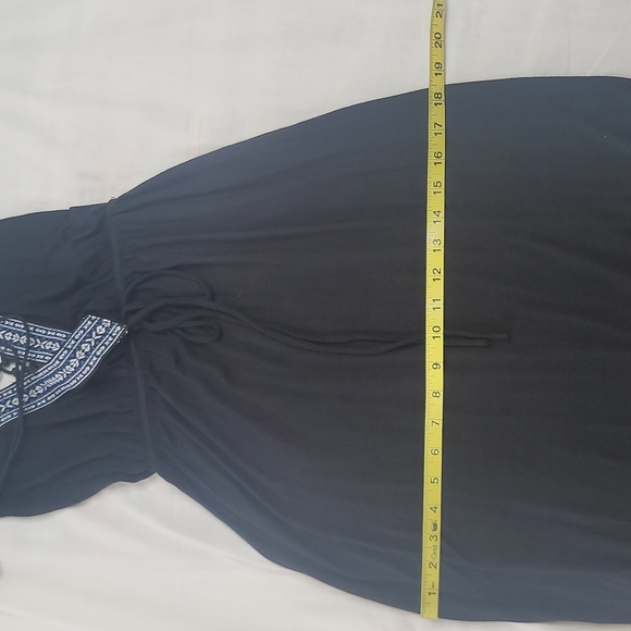 Toska long black summer open back maxi dress sz Small - Picture 10 of 11